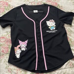 Hello Kitty Black Shirt with Pink Trim